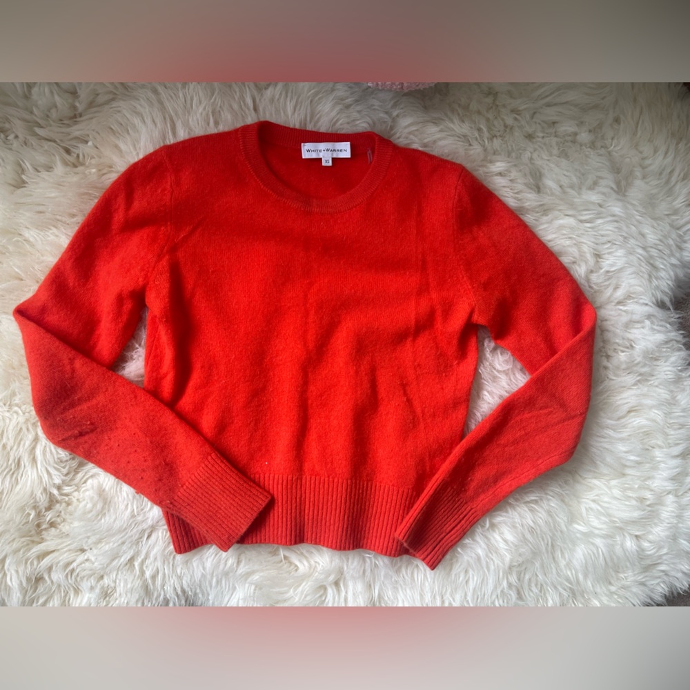 Women's Orange Cashmere Sweater